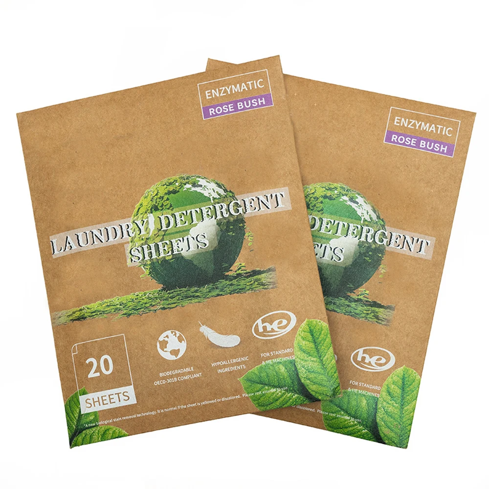 Factory Price Wholesale custom packing eco friendly Laundry Strips Tablet Laundry Laundry Detergent Sheet Strips