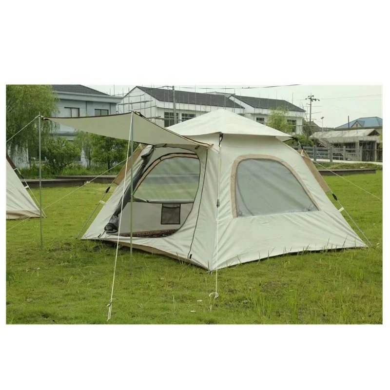 3-4 Person Tent With Umbrella Fiberglass Frame Korea Umbrella Tent