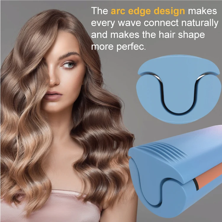 Wholesale  anion Ceramic mermaid Hair Crimper Electric Big Beach Waver Curling Iron Hair Curlers Crimping Iron Hair Crimper