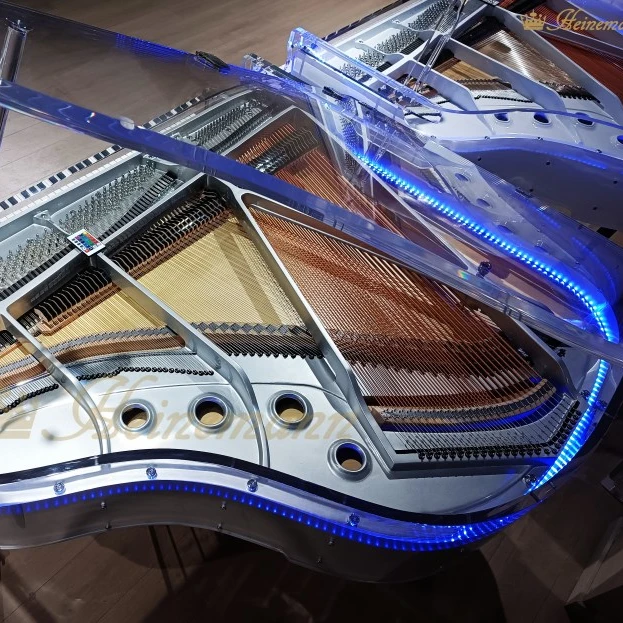 classic luxury furniture crystal glass piano  for home decoration