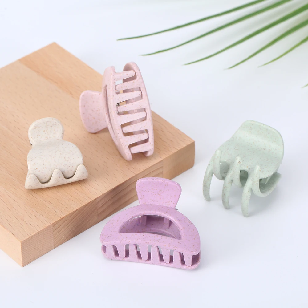 Wholesale 5 shaped claw hair clips small 1inch grip claw clamps mini hair claw clips for girls thin hair