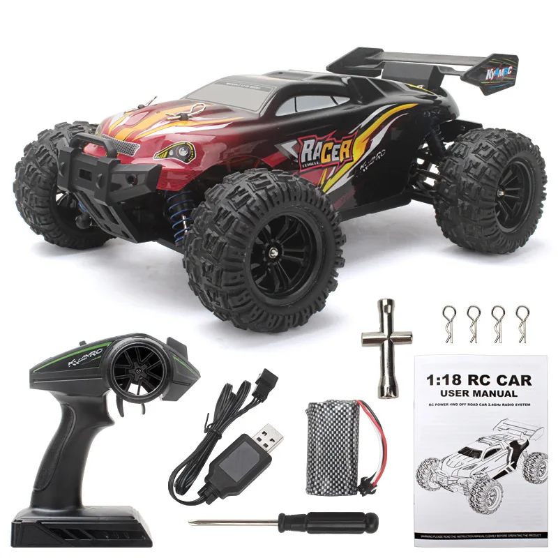 New 1:18 high-speed remote control car four-wheel drive full scale big foot buggy RC racing toys