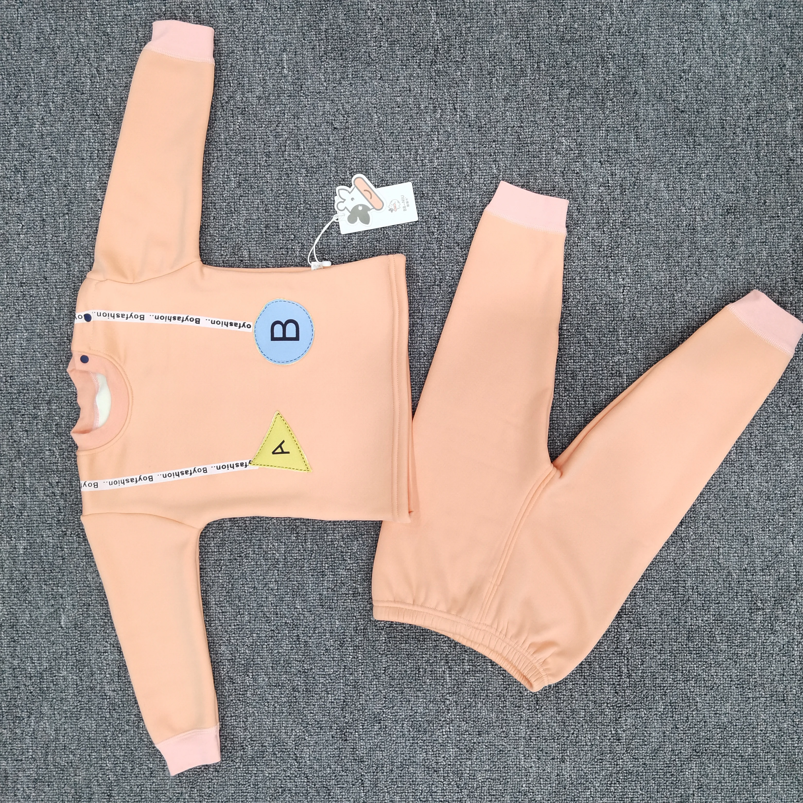  New Warm baby home wear for boys and girls outside the thickened suit children in