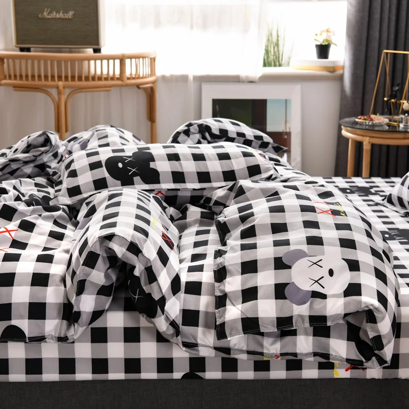 
european style 100% polyester bedclothes with pillowcase quilt cover , bed sheet set , bedding set 