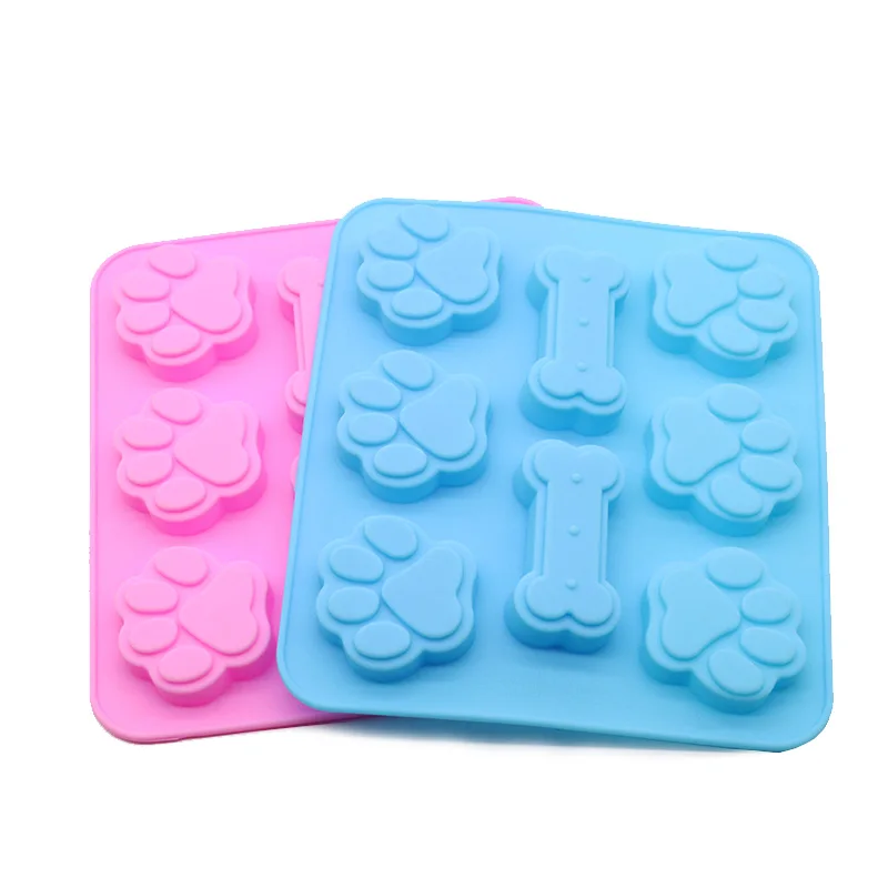 Good price Dog Pet Premium Silicone Bone Shape Baking Mold Dog Paw Silicone Cake Pan