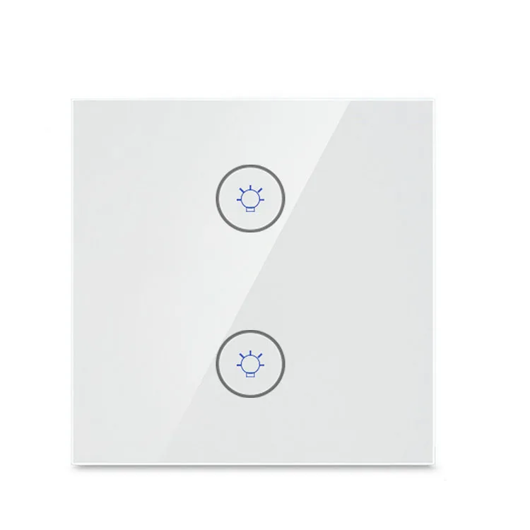 Сенсорный выключатель Tuya, панель из закаленного стекла с Wi-Fi, 3 клавиши, 1 канал, 2 канала, выключатель света