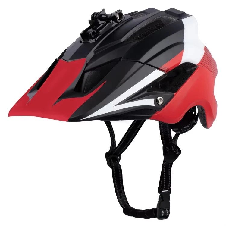 Bicycle riding helmet with camera base bracket mountain road bike helmet customization