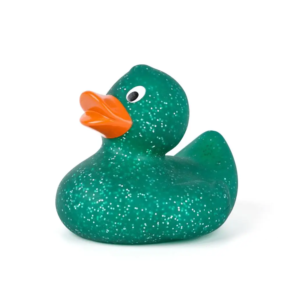 
Vinyl PVC plain color baby bath floating toy pass American European standard duck animal 