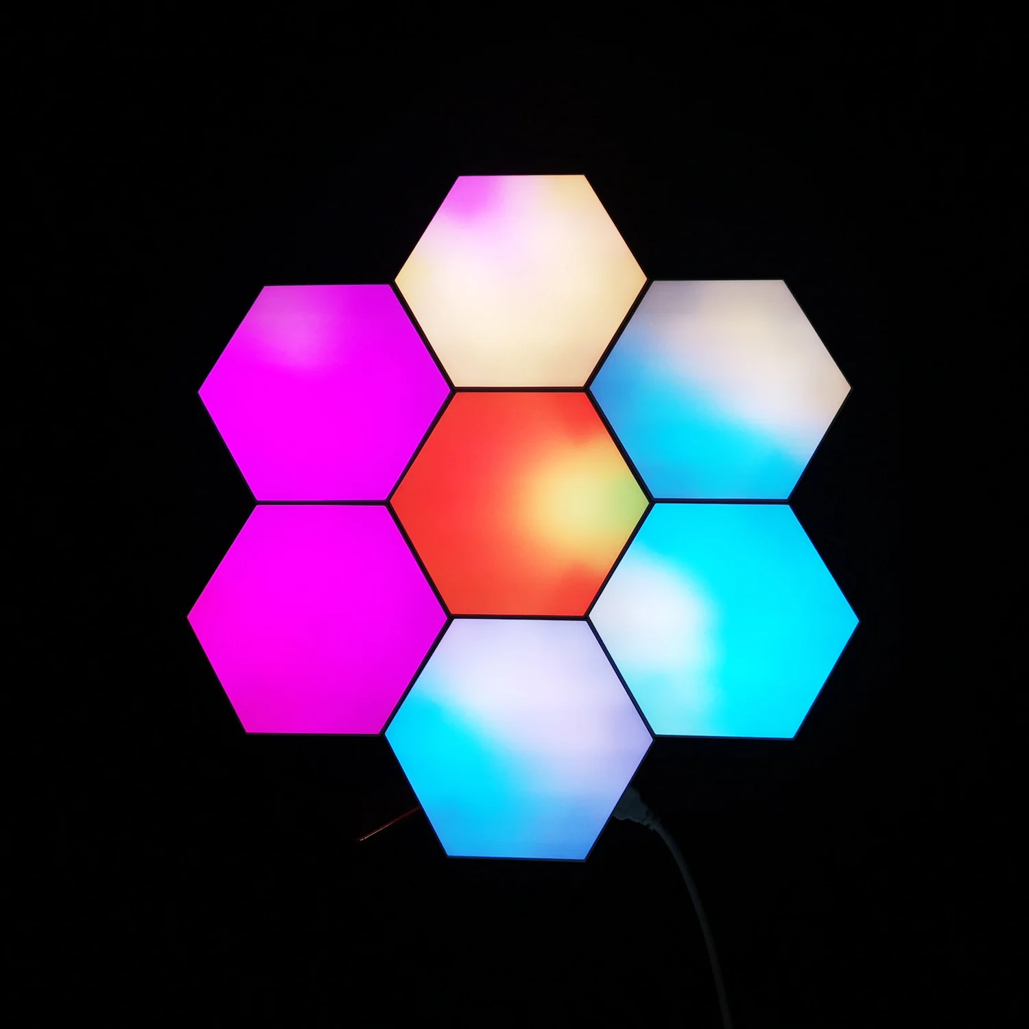 DIY Design Color Changing Phone App controlled Hexagonal Led Light For Decoration Gaming Room Lights