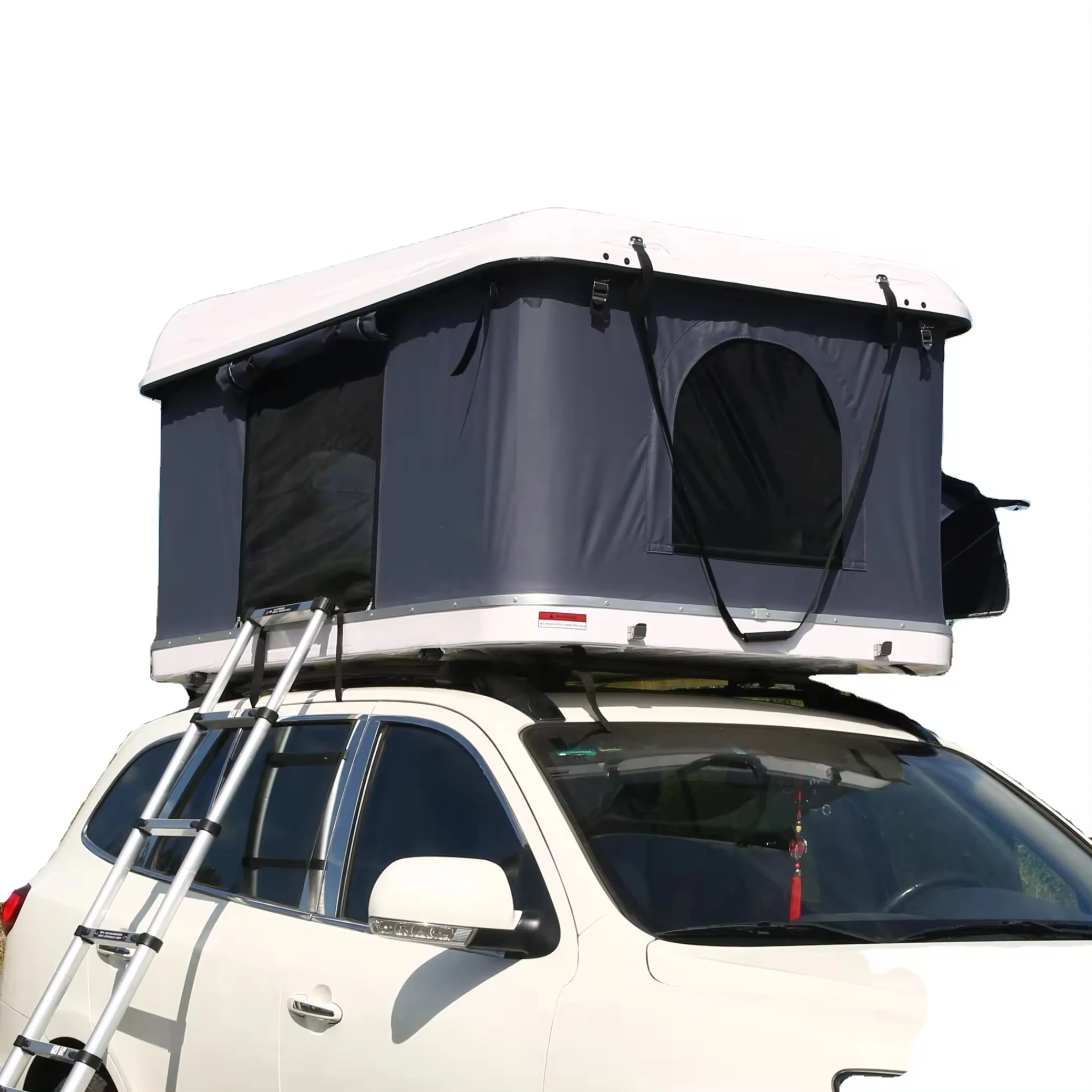 Outdoor White Grey Hard Shell Rooftop Tent for Cars hotel Travel