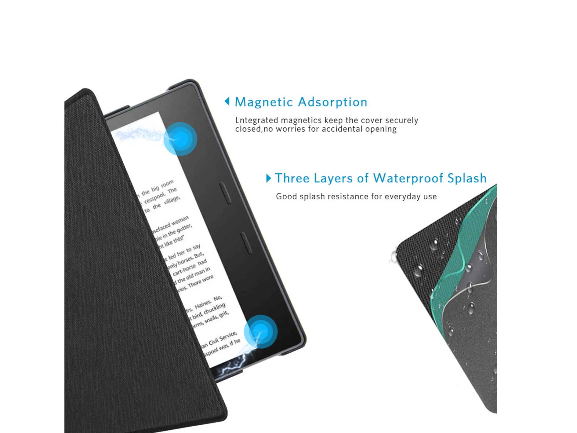 
Slim Fit Stand Cover case Support Hands Free Reading with Auto Wake Sleep for amazon kindle oasis electron book 