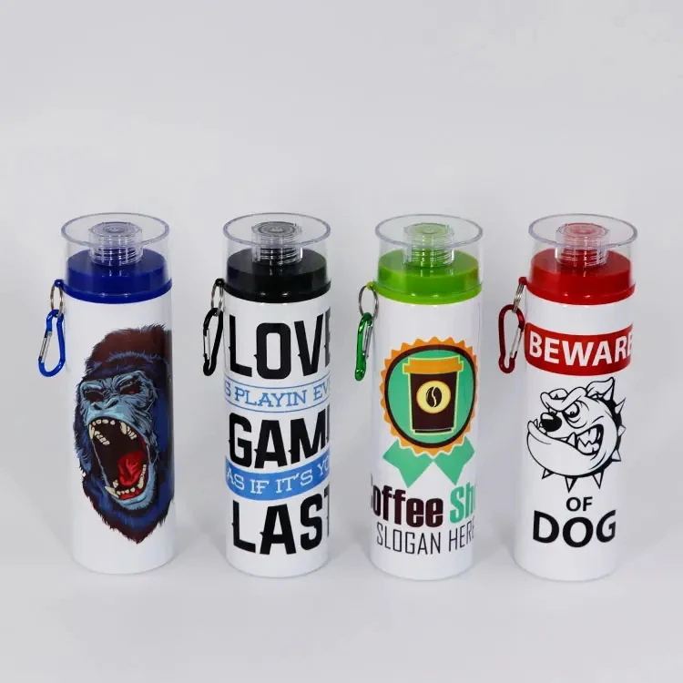 750ml Aluminum Water Bottle Travel Accessories Sport with Colorful Lid