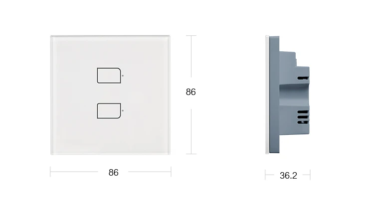 Factory Price BroadLink UK TC2S Smart Wifi Wall Touch Switch 1/2/3 Gang Glass Panel Smart light Switch