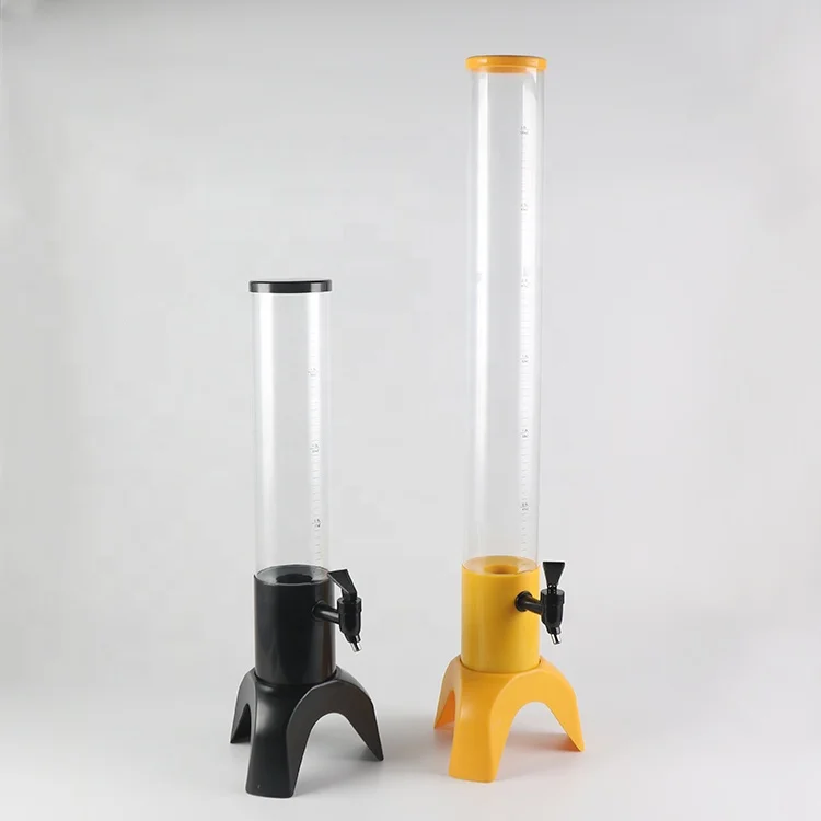 Wholesale 1.5/3L Beer Beverage Tower Beer Tower Drinks Dispenser With Ice Tube&Led Light