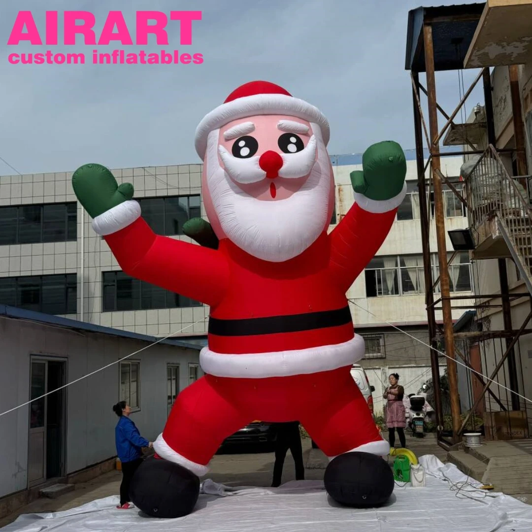 Cute Inflatable Santa Man Decorating Inflate Christmas Claus Airart Customize Inflatable Santa Claus For Sale