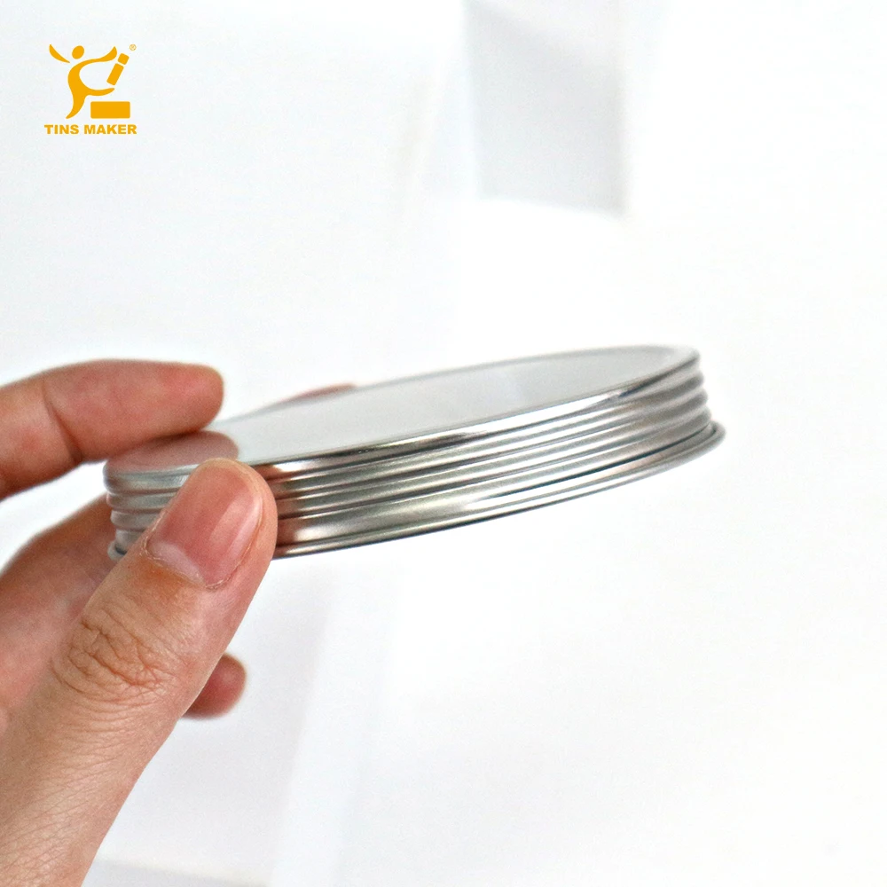 Customized Silver Empty Round Gift Metal Tin Box 8 oz Tin Candle Container Jar Box Tin Can for Candle Candy Wax Tea Gift