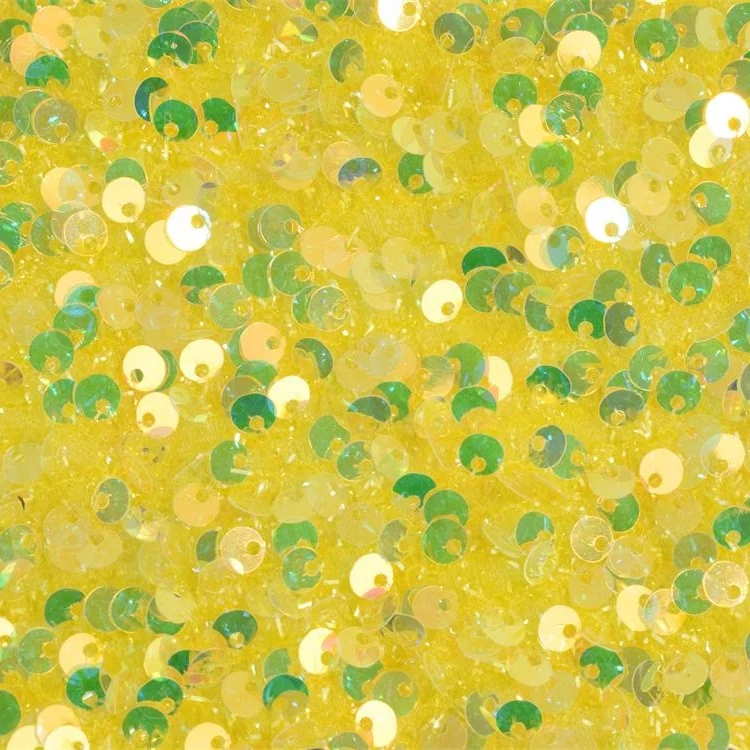 100 % Polyester Foam Fabric Iridescent Sequin Embroidery Sequin Fabric For Garment