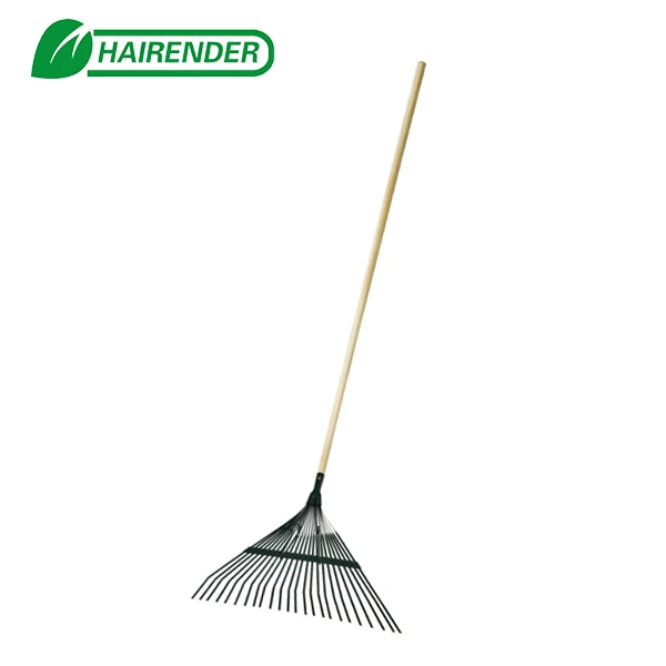 
24T powder coating China black metal leaf rake 