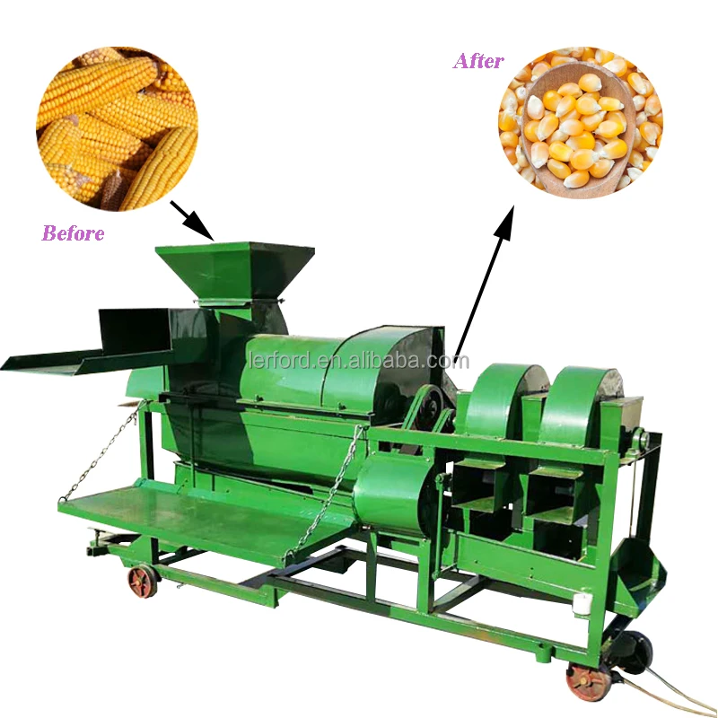 New Industry/Commercial 2000-4000kg/h Corn Thresher Machine Petrol Engine Maize sheller and thresher