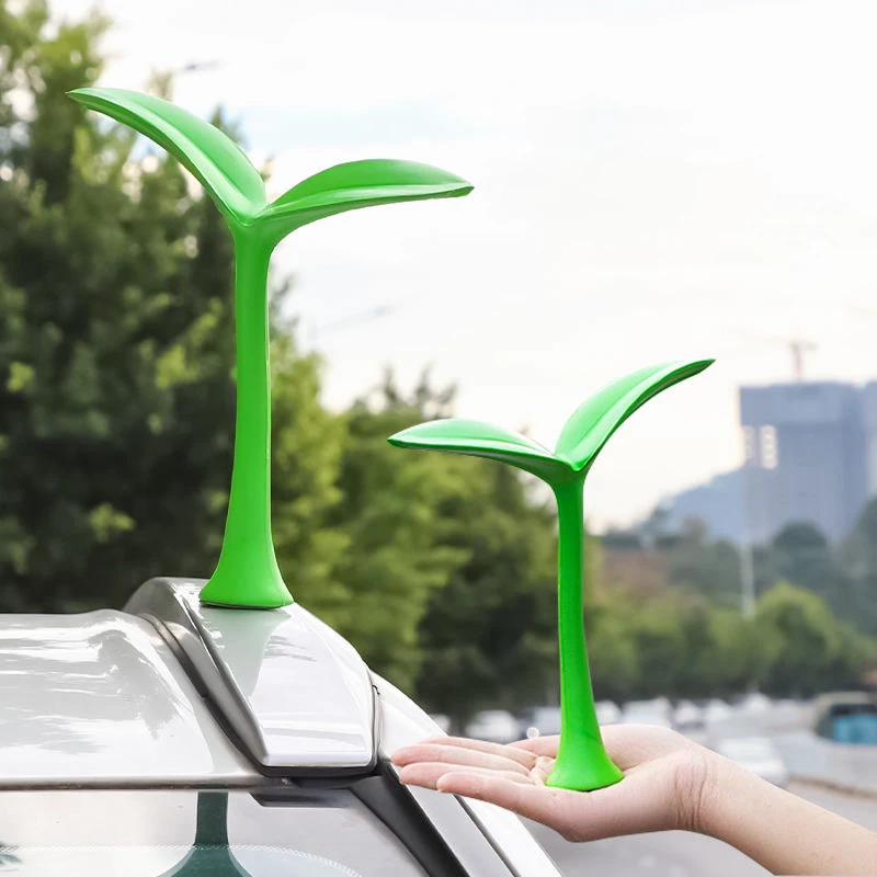 Universal Car Exterior Polyurethane Decoration Car Roof Ornament Trim Sticker 3D Car Roof Grass B-ean Sprouts Stickers