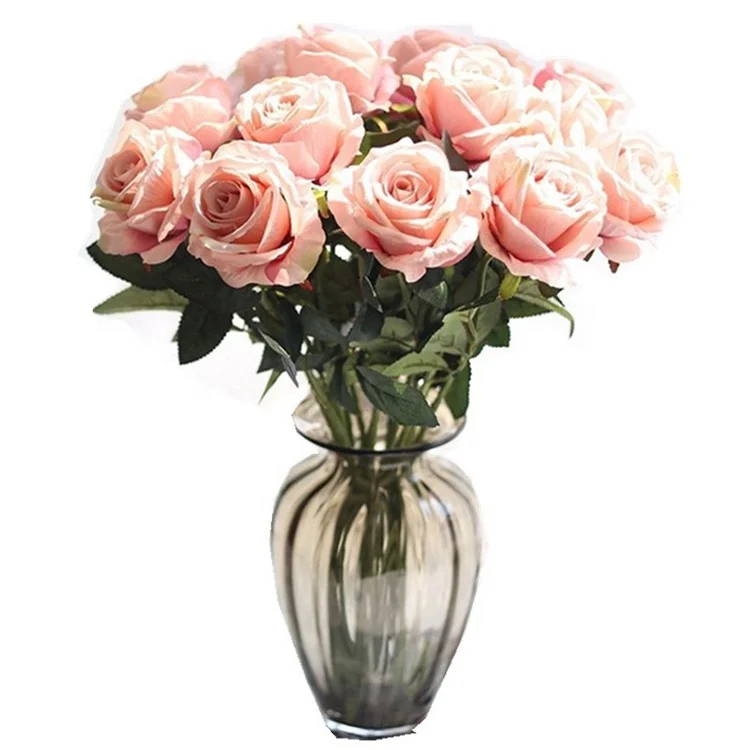 Hot selling new arrival colorful silk artificial roses delicate rose flower for wedding home decoration