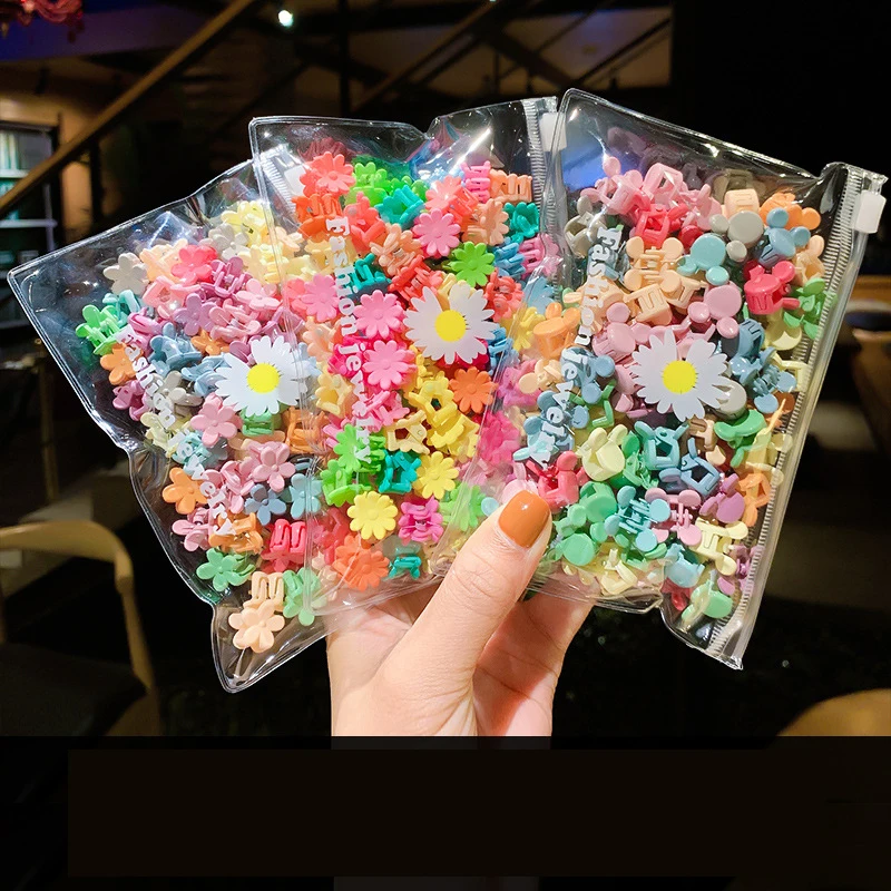 Cute kids small Cartoon colorful mini flower Mickey star hairpin hair claws hair clips Hair Accessories