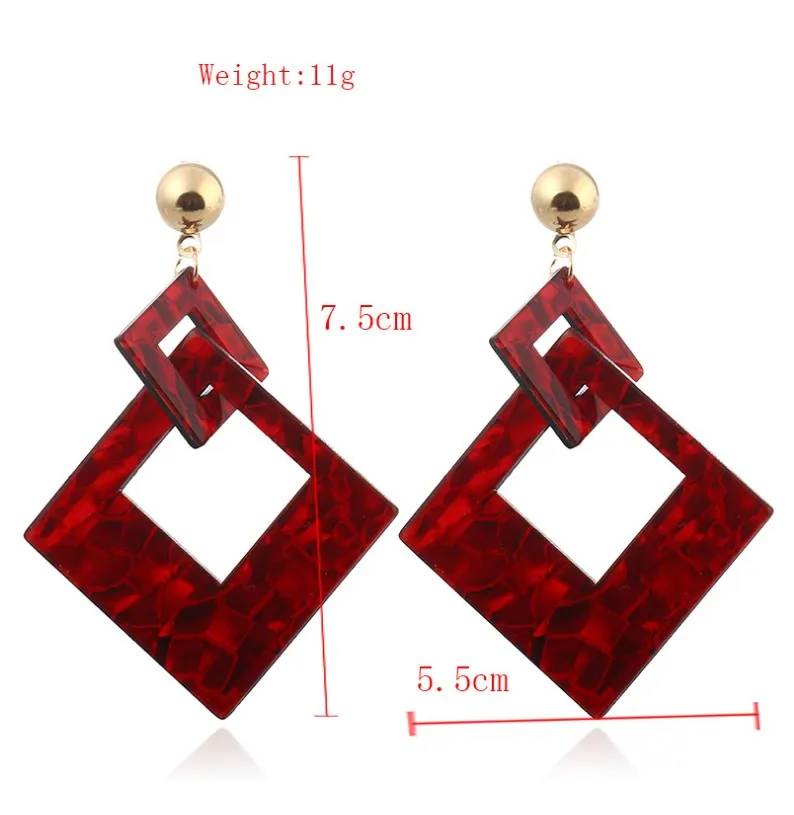 2021 оптовая продажа, Индивидуальные женские серьги из гавайской квадратной смолы, африканские ювелирные изделия