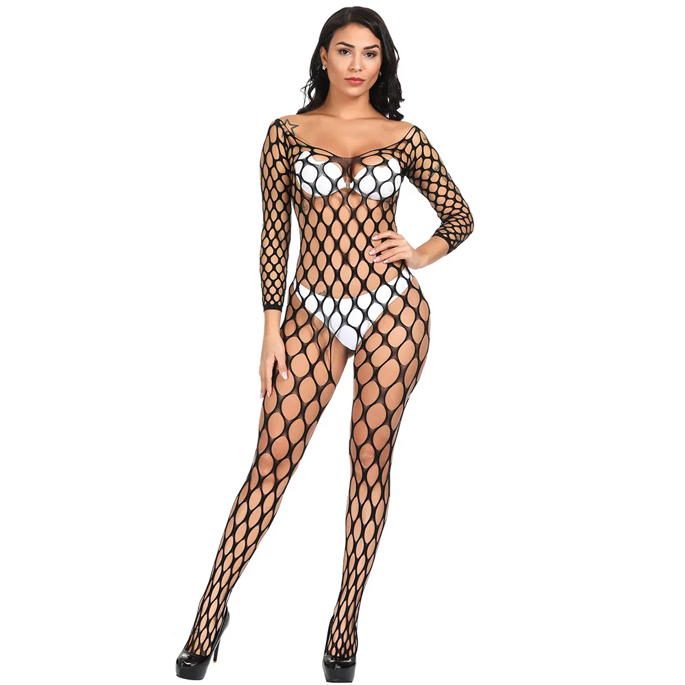 samples free size custom logo sheer famous nylon sexy fishnet bodystocking black full body stocking lingerie wear femme 2022