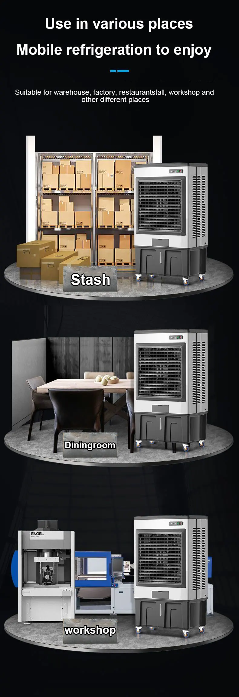 150L Industrial Water-Cooled Chillers High-Power Air Conditioning Refrigeration Mariculturists Super Wind Plant Workshop Special