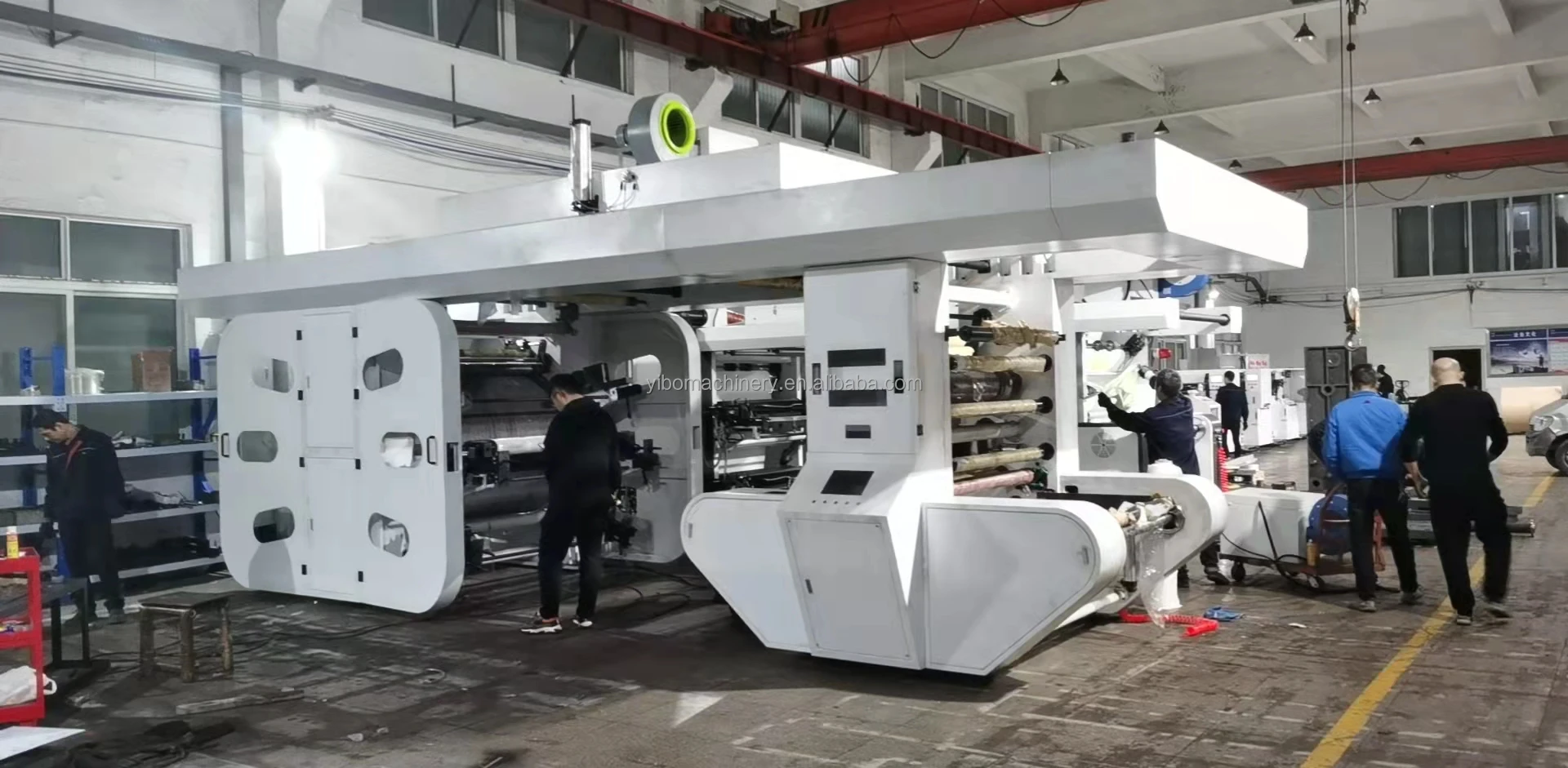 6 color linocut CI high speed paper plastic film food packaging roll to roll flexo cardboard printing machine