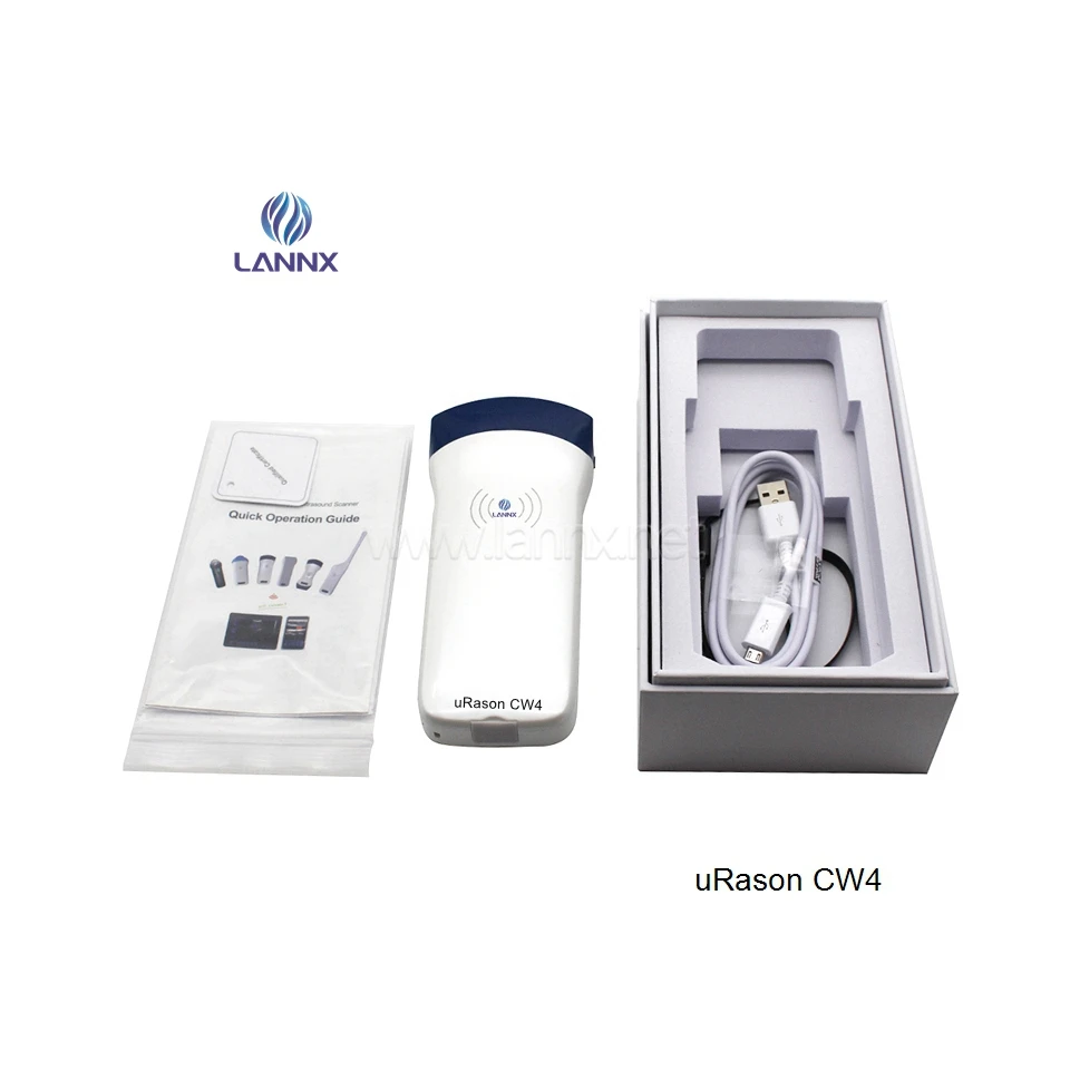 LANNX uRason CW4 Good price Handheld Color Doppler Ultrasound Probe Scanner Support ecografo mini Probe Ultrasound Machine