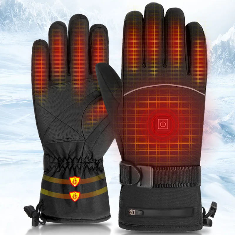 Universal Waterproof Cover Self Battery Powered Chargeable Touchscreen Gloved Lightweight Outdoor Skating Skiing Heat Gloves