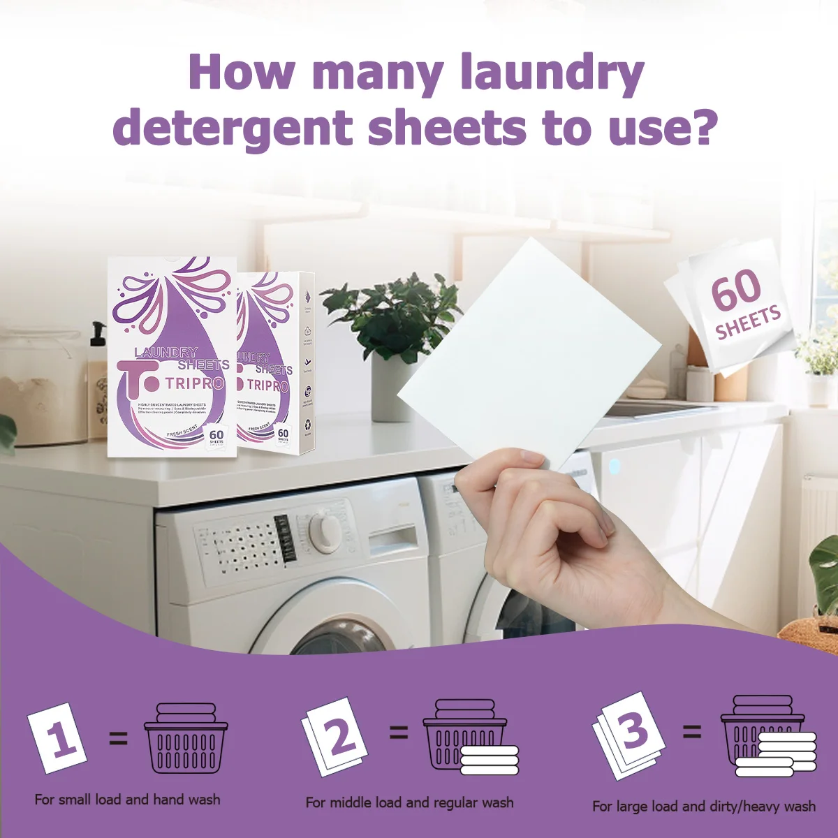 Eco Friendly Fresh Scent Laundry Soap Sheets Washing Detergent Strips Travel Laundry Detergent Sheets
