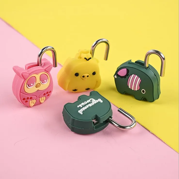  Creative fashion silicone cartoon metal mini suitcase password