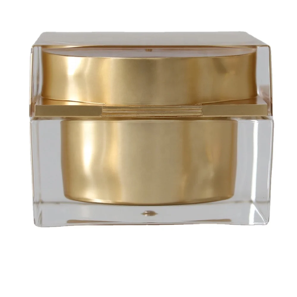 High end square cosmetic jar plastic cosmetic container acrylic cream jar 30g 50g