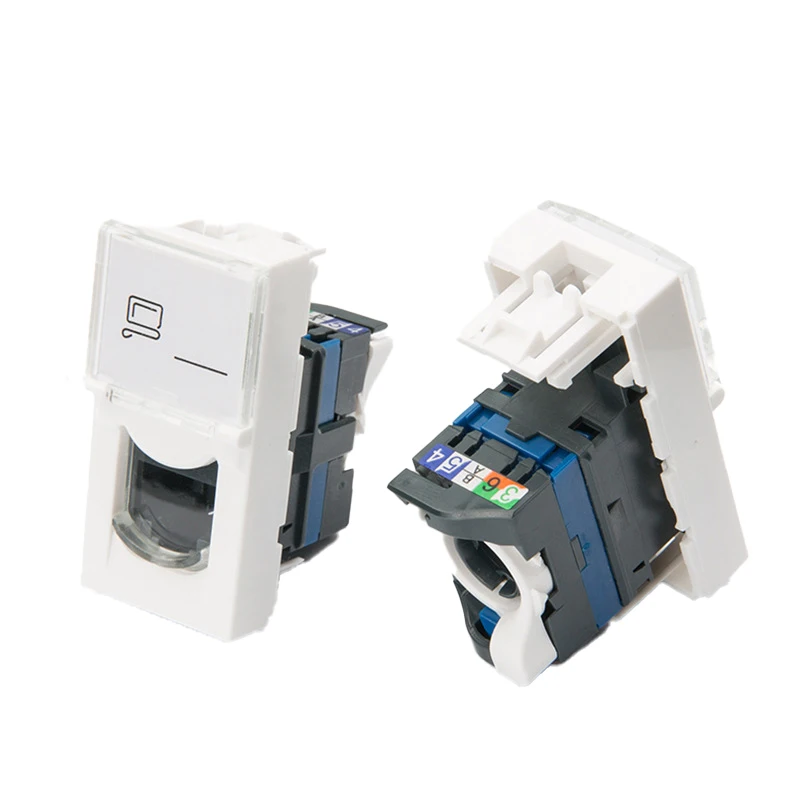 Горячая распродажа, акция, 45*45 мм, Legrand style RJ45 CAT6A UTP, французский тип Keystone Jack