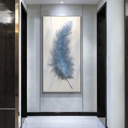 Home decoration Wall art painting nordic style oil painting magic handmade feather painting with oil canvas for living room