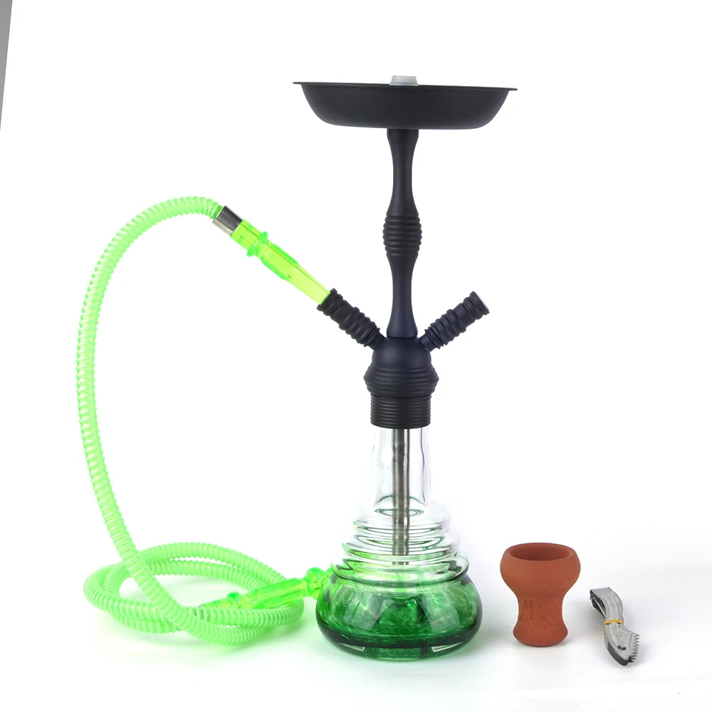 Quick Shipping Custom Modern  Deep Blue Red  Hookah Set Acrylic Tripod Glass Style Hookah Shisha With Tray