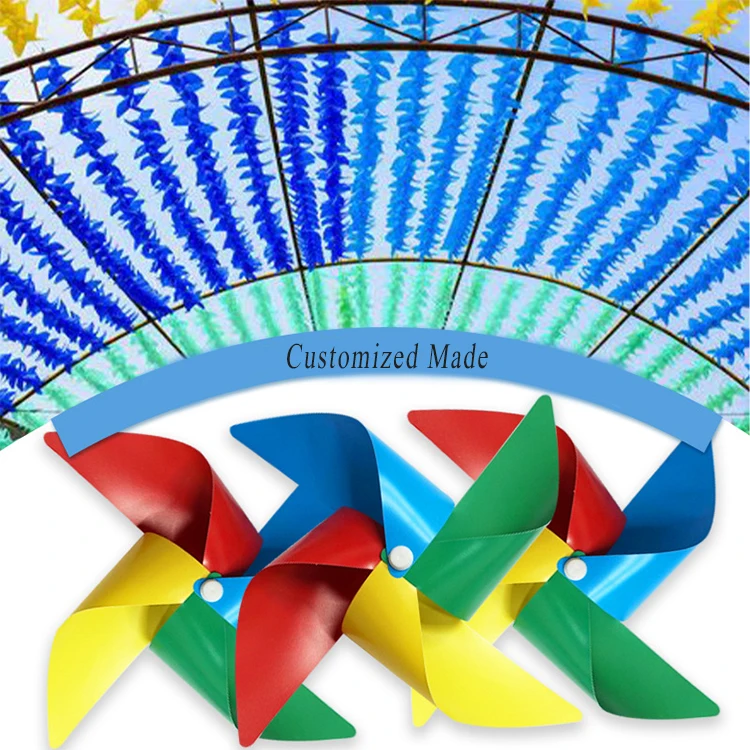 Colorful Plastic Pinwheels Windmill Outdoor Decoration Pinwheels For Yard