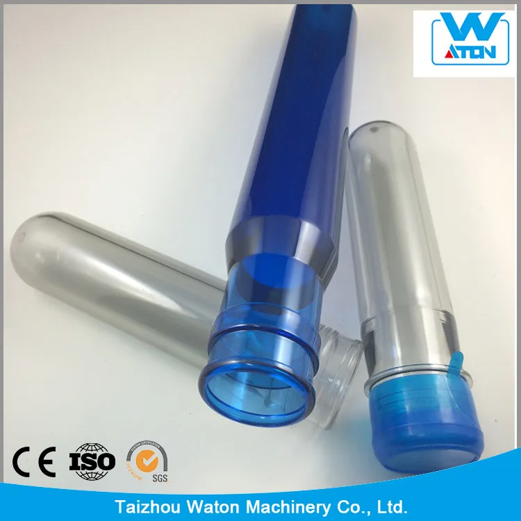 Manufacturer Price PET 55mm 750g Transparent Blue Preforms for 5Gallon Water Bottle Blowing Molding Machine