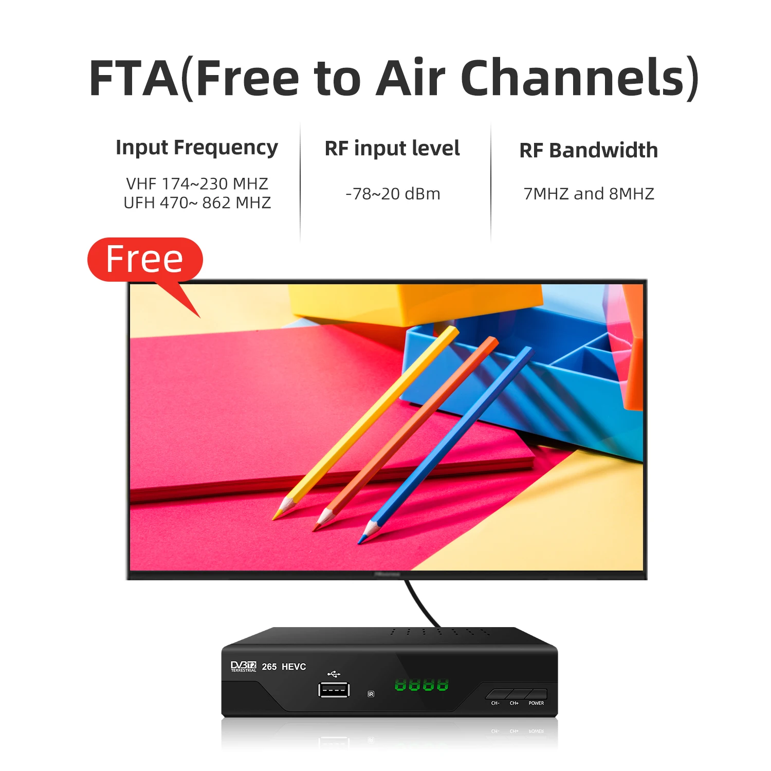Новая итальянская ТВ-приставка DVBT2 HEVC MAIN 10 Standard