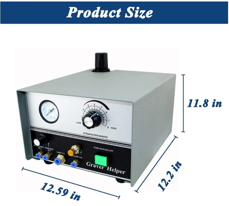 Pneumatic Micro-setting Desktop single-head Engraving Jewelry Flower Gold And Silver Jewelry Shovel Edge Hand Engraving Machine