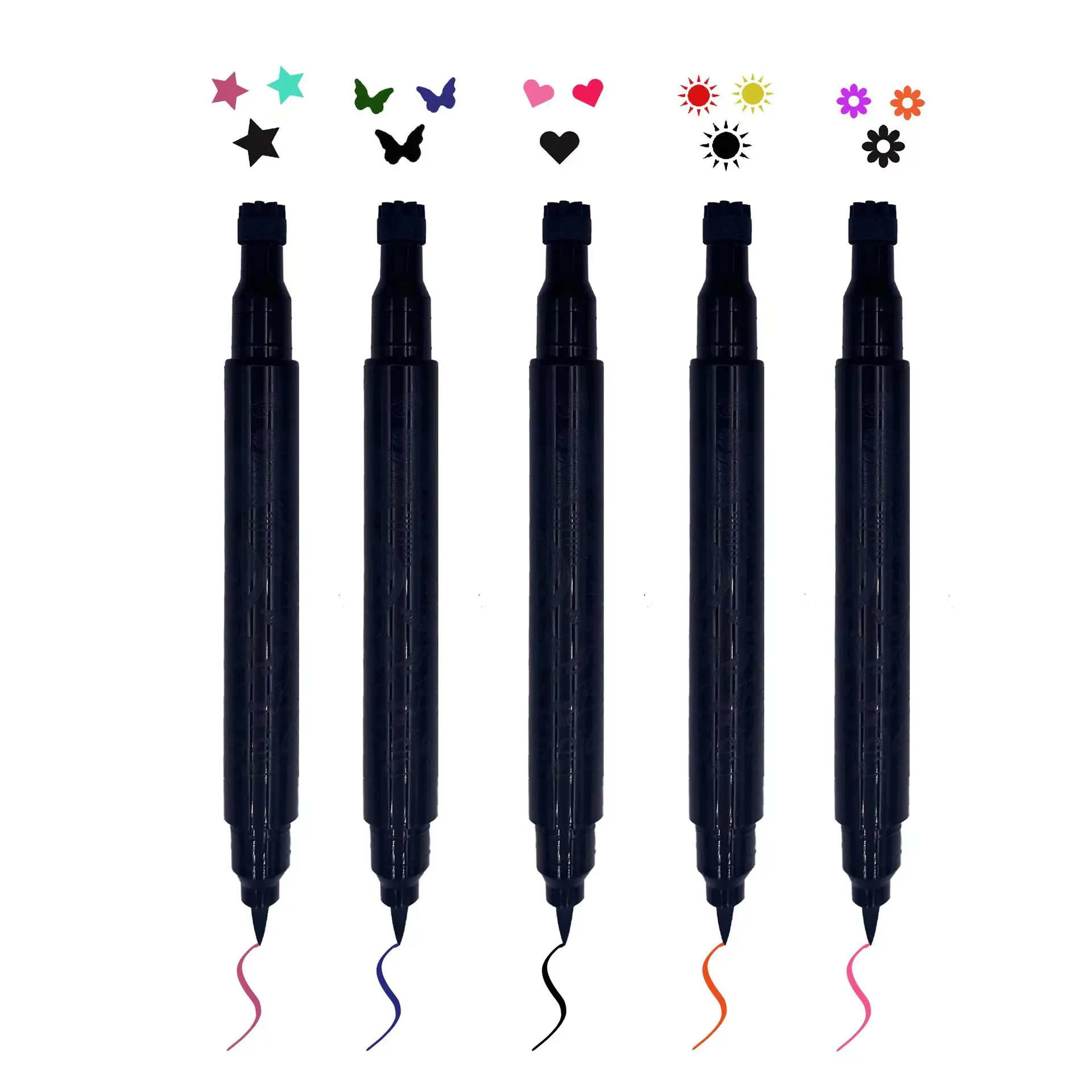 Custom Logo Waterproof Vegan Double Head Makeup Winged Eyeliner Stamp Eyeliner Stamp Waterproof 2 In 1 Eyeliner Wing Stamp