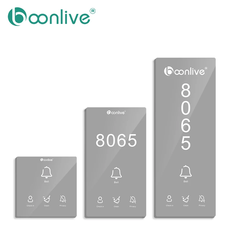 Boonlive Hotel Management System Software Switch Room Status Touch Sensor Low Voltage Room number with DND