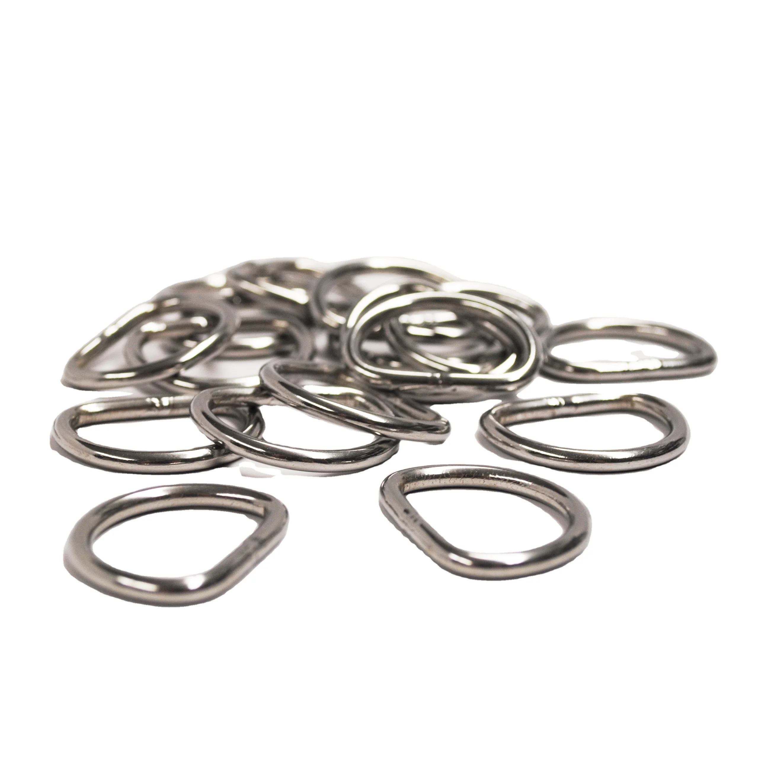 OEM Customized Stainless Steel SS304 SS316 Welded D Ring Hardware Belt Holders Harness Strap Metal D Ring