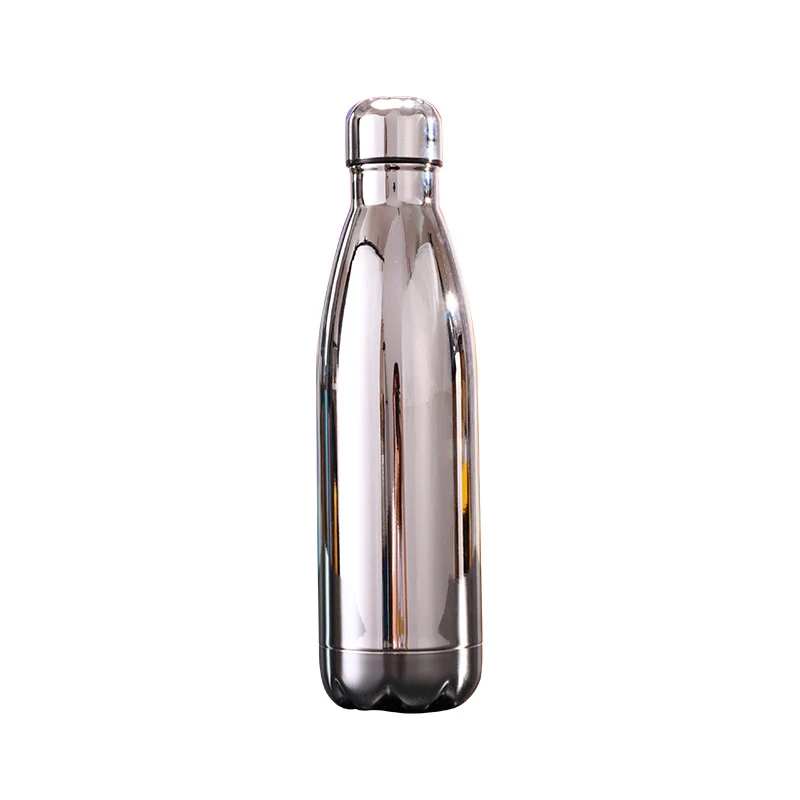 Customized Logo 500ml Double Wall Vacuum Water Bottle 17oz Bpa Free Stainless Steel Insulated Cola Shaped Bottles For Gym Sports