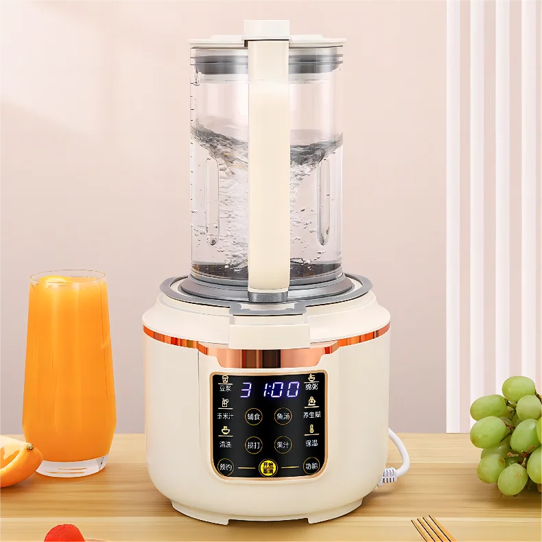 Professional 1.5L Glass Jar Smart LED Touch Screen Smoothie Soy Milk Multi-function Cooking Blender