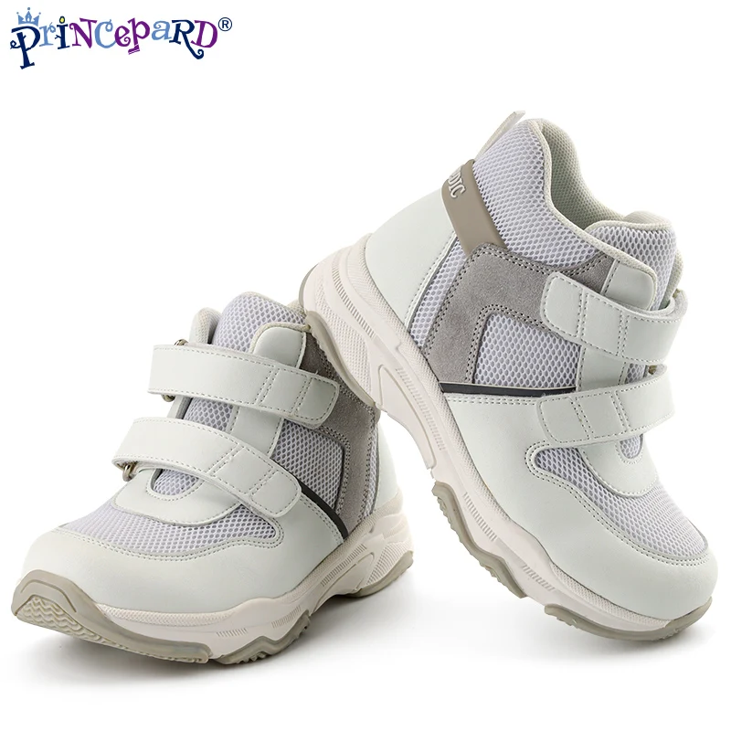 Princepard New Design Outdoor Autumn Baby Boy White Shoes Children Medical Flat Foot Orthopedic Shoes Walking Shoes