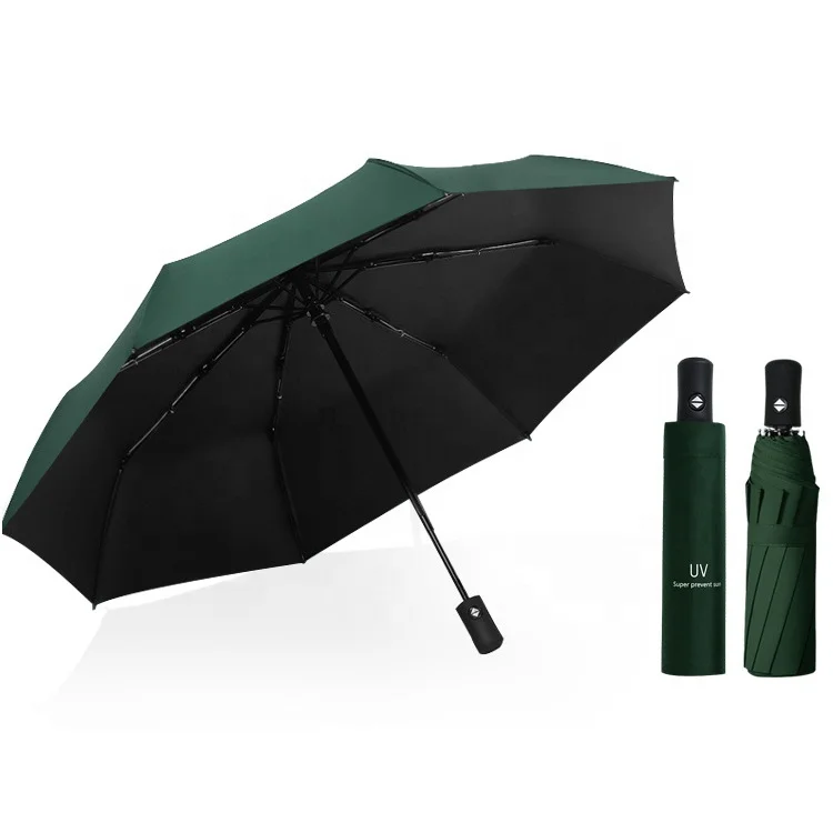 Anti-ultraviolet UV automatic folding umbrella Korean version of the forest three-fold umbrella