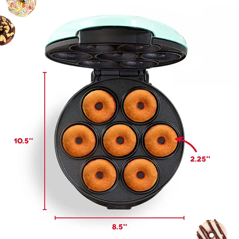 Mini Donut Maker Machine Make Waffles Maker Non Stick Surface Dessert Making Machine